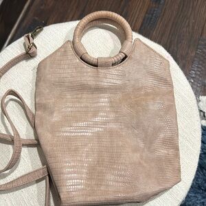 Tan Anthropologie crossbody